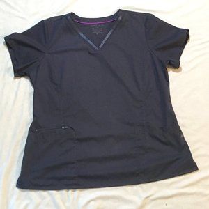 Healing Hands Purple Label Scrub Top Pewter - XL